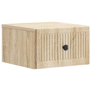 vidaXL Cabinet de chevet mural Ch&ecirc;ne Sonoma 33 x 34,5 x 20 cm