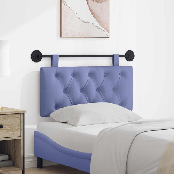 vidaXL T&ecirc;te de lit suspendue Bleu denim 90 x 55 x 7 cm tissu