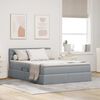 vidaXL Lit avec rangement et LED Gris clair 140 x 200 cm Polyester