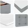 VidaXL Cadre de lit ottoman et matelas gris clair 180x200cm tissu