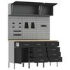 vidaXL Ensemble de placards de travail avec tiroir 8 pcs Noir