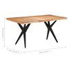 vidaXL Table de salle &agrave; manger 160x80x76 cm Bois d'acacia solide