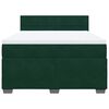 vidaXL Sommier &agrave; lattes de lit et matelas Vert fonc&eacute; 140x190cm Velours