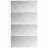 vidaXL Nez de marche Rectangulaire 4 pcs Argent&eacute; 50 x 20 cm Aluminium