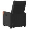 vidaXL Fauteuil inclinable de massage &eacute;lectrique Noir Tissu