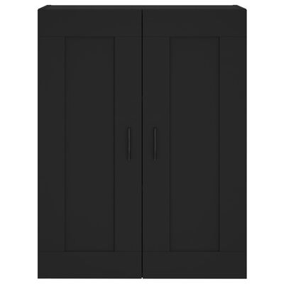 vidaXL Armoires murales 2 pcs noir bois d'ingénierie