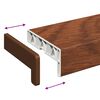 vidaXL Appui de fen&ecirc;tre Bois Brun 60 x 10 x 4,5 cm PVC