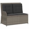 vidaXL Salon de jardin 7 pcs avec coussins Gris R&eacute;sine tress&eacute;e