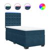 vidaXL Sommier &agrave; lattes de lit avec matelas bleu 80x200 cm velours