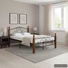 vidaXL Cadre de lit sans matelas noir m&eacute;tal 120x200 cm