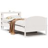 vidaXL Cadre de lit sans matelas blanc 75x190 cm bois de pin massif