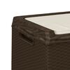 vidaXL Bo&icirc;te de rangement jardin coussin de si&egrave;ge marron 350 L PP