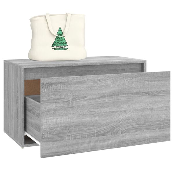 vidaXL Banc d'entr&eacute;e 80x40x45 cm Sonoma gris Bois d'ing&eacute;nierie