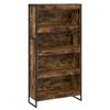 vidaXL Biblioth&egrave;que 2 pcs Ch&ecirc;ne Fum&eacute; 80 x 30 x 155 cm