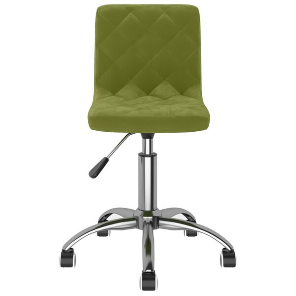 vidaXL Chaises pivotantes &agrave; manger lot de 2 vert clair velours