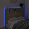 vidaXL Cabinet de T&ecirc;te de Lit avec LED Sonoma 120 x 16,5 x 103,5 cm