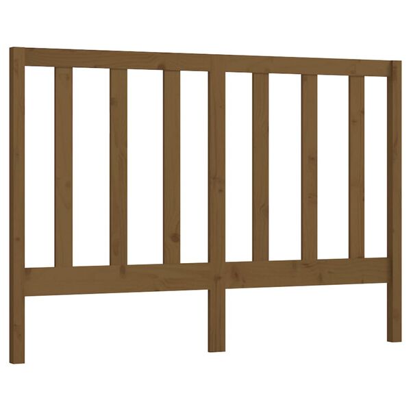vidaXL T&ecirc;te de lit Marron miel 146x4x100 cm Bois massif de pin
