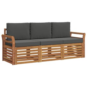 vidaXL Ensembles de canap&eacute;s 3 pc Naturel et Anthracite