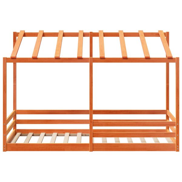 vidaXL Lit pour enfants sans matelas cire marron 90x200 cm pin massif