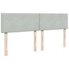 vidaXL Sommier &agrave; lattes de lit et matelas Gris clair 200x200cm Velours