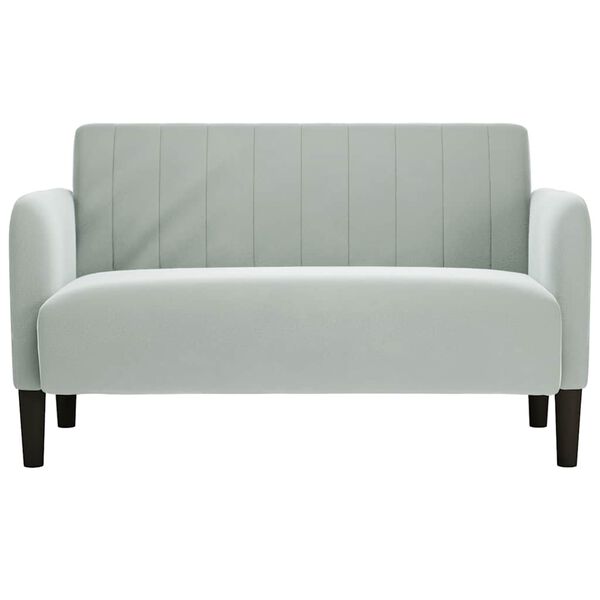 vidaXL Canap&eacute; causeuse gris clair 109 cm velours