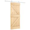 vidaXL Porte coulissante Naturel et Blanc 85 x 210 cm