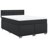 vidaXL Sommier &agrave; lattes de lit avec matelas Noir 140x190 cm Similicuir