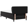 vidaXL Lit &agrave; ressorts avec matelas Noir 100 x 200 cm Velours