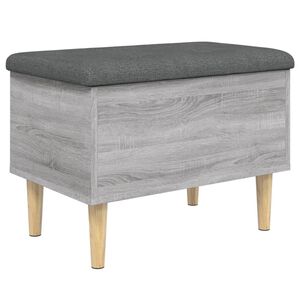 vidaXL Banc de rangement sonoma gris 62x42x46 cm bois d'ing&eacute;nierie