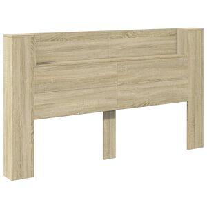 vidaXL Cabinet de T&ecirc;te de Lit avec LED Sonoma 180 x 16,5 x 103,5 cm