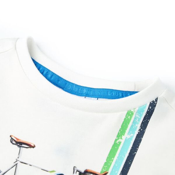 T-shirt pour enfants avec manches courtes &eacute;cru 116