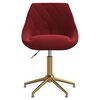 vidaXL Chaises &agrave; manger pivotantes lot de 2 rouge bordeaux velours