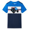 vidaXL T-shirt pour enfants bleu et bleu marine 116