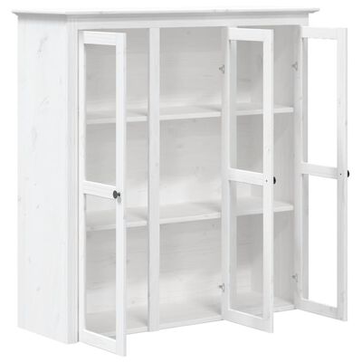 vidaXL Armoire avec portes vitrées BODO blanc bois de pin massif