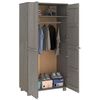 vidaXL Garde-robe HAMAR Gris clair 89x50x180 cm Bois massif de pin
