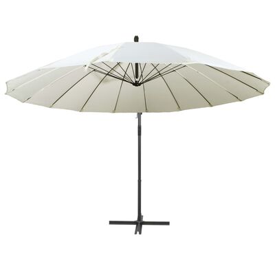 vidaXL Parasol suspendu Blanc 3 m Aluminium