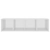 vidaXL Meubles TV 3 pcs Blanc brillant 142,5x35x36,5cm Bois ingénierie