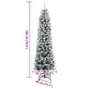 vidaXL Sapin de Noël artificiel 300 LED et neige floquée 180 cm