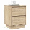 vidaXL Cabinet de chevet 2 pcs Chêne Sonoma 39 x 34,5 x 50 cm