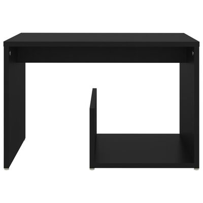 vidaXL Table d'appoint noir 59x36x38 cm bois d'ingénierie
