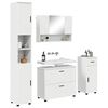 vidaXL Ensemble de mobilier de salle de bain avec tiroir 4 pcs Blanc