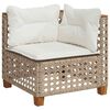 vidaXL Salon de jardin avec coussins 6 pcs beige résine tressée