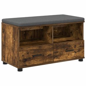 vidaXL Banc d'entr&eacute;e Ch&ecirc;ne Fum&eacute; 80 x 38 x 46 cm