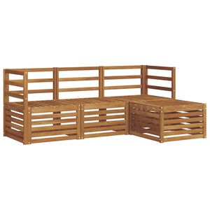 vidaXL Ensemble de canap&eacute;s d'ext&eacute;rieur 4 pc Naturel