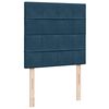 vidaXL Sommier &agrave; lattes de lit avec matelas bleu 90x190 cm velours