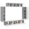 vidaXL Meuble TV 8 pcs Gris Sonoma
