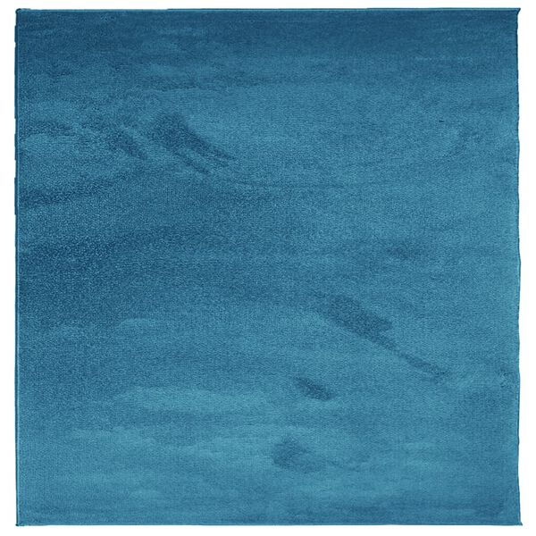 vidaXL Tapis OVIEDO &agrave; poils courts turquoise 200x200 cm