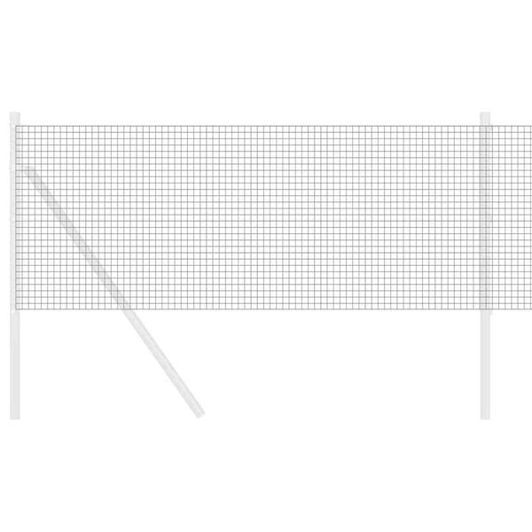 vidaXL Cl&ocirc;ture en fil soud&eacute; Gris 0.4 x 50 m