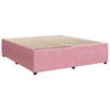 vidaXL Cadre de lit sans matelas rose 200x200 cm velours