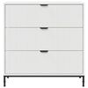 vidaXL Buffet avec tiroir Blanc 79,5 x 33 x 82 cm Bois d'ing&eacute;nierie
